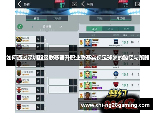 如何通过深圳超级联赛晋升职业联赛实现足球梦的路径与策略